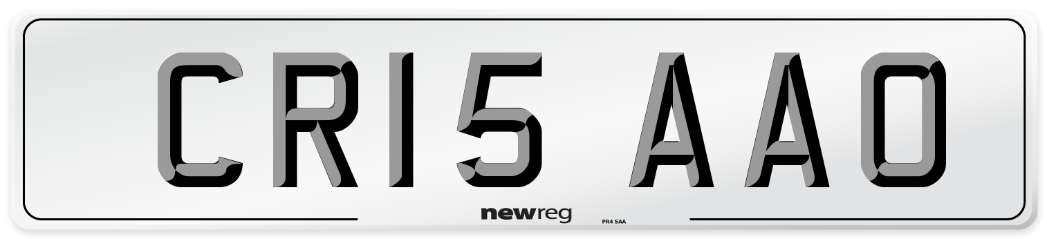 CR15 AAO Number Plate from New Reg